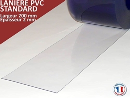PVC Lamellenvorhang Lamellen Streifenvorhang transparent 20cm breit (Meterware) - 1