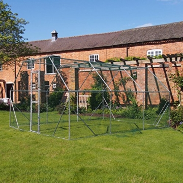 FeelGoodUK Freilaufgehege für Hühner, Kaninchen, Hasen, Meerschweinchen / Hühner Laufstall 4M X 3M X 2M - Für Geflügel, Kaninchen, Hasen, Hühner - Metallstift zum verschließen - 2