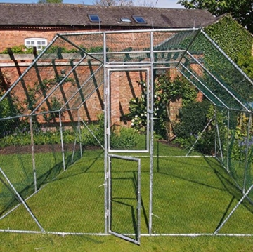 FeelGoodUK Freilaufgehege für Hühner, Kaninchen, Hasen, Meerschweinchen / Hühner Laufstall 4M X 3M X 2M - Für Geflügel, Kaninchen, Hasen, Hühner - Metallstift zum verschließen - 6