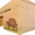 Nagerstore Schildkrötenhaus M Terrarium Schutzhaus mit Motiven, Holzlasur & Aufklappbar - 4
