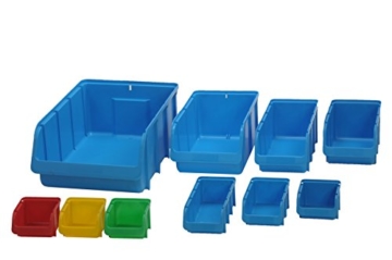 hünersdorff Sichtbox / Stapelbox / Lagerbox in Größe 4, stapelbar, Farbe: Blau - 3